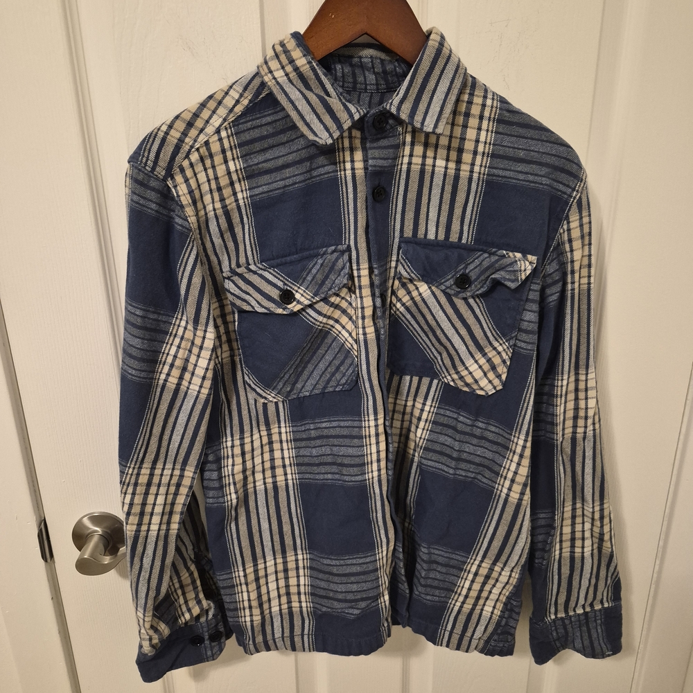 Jack & Jones Navy and Beige Striped Shirt